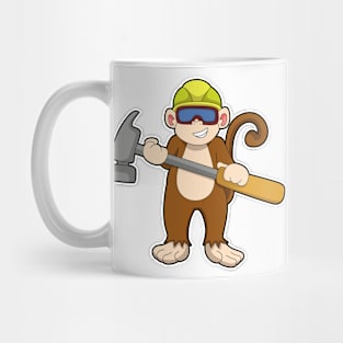 Monkey as Craftsman with Hammer Mug